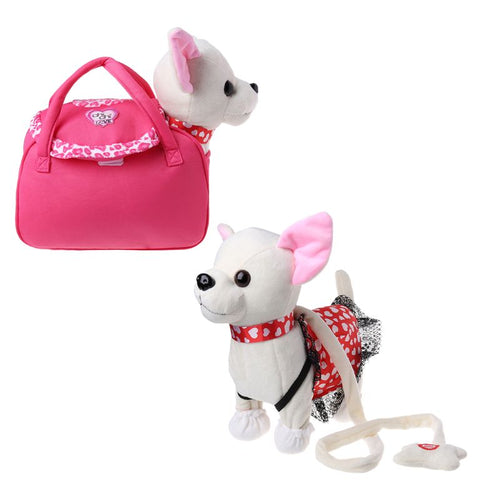 Electronic Pet Robot Dog Zipper Walking Singing Interactive Toy With Bag For Children Kids Birthday Gifts Y51E