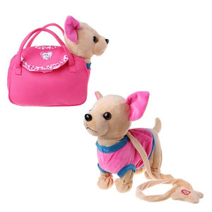Electronic Pet Robot Dog Zipper Walking Singing Interactive Toy With Bag For Children Kids Birthday Gifts Y51E